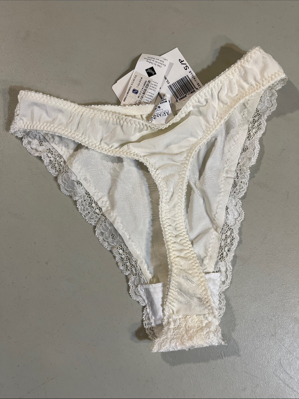 Arianne Cream Lace-Trim Camisole & Bikini Brief Set - Picture 6 of 7